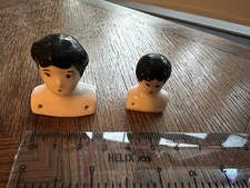 Antique porcelain doll heads - porcelain,