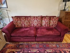 Large dark red sofa from John