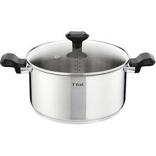 Tefal Comfort Max 24cm Stainless Steel Stewpot, Durable Casserole Dish with Glas