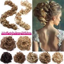 Thick Messy Bun Hair Piece Scrunchie Updo Wrap Hair Extensions uk Real as human