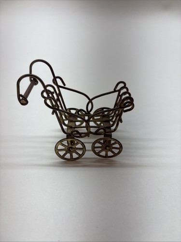Vtg miniature gold brass - miniature, tone