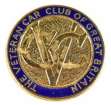Vintage The Veteran Car Club Of Great Britain Members Enamel Lapel Badge