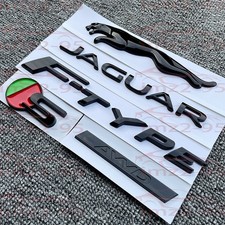 5X Glossy Black Rear Badge