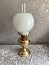 VINTAGE DUPLEX BRASS OIL LAMP