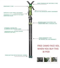 Bi-Pod Shooting Stick Hunting Rifle Rest Trigger Bipod Telescopic