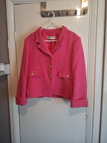 Zara pink cropped - zara, textured