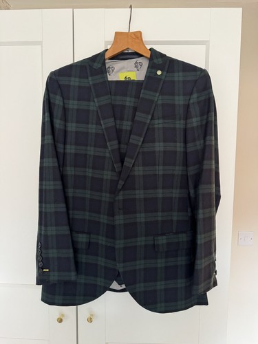 Mens tartan piece suit - suit,