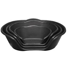 Black Pet Bed Dog Puppy Cat Bed Basket Heavy Duty Plastic Waterproof  in 4 sizes