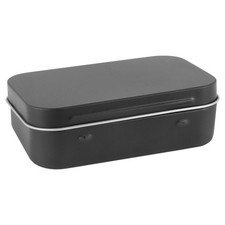 95x60x21mm Black Tin Box Black Metal Box With Matte Candy Box Small Box Y4X7