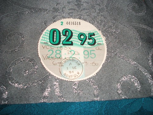 Tax disc used - tax, /