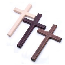 Christian Wooden Cross Hanging Jesus Cross Wall Large Long Crucifix 3 Color UK