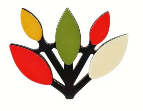 Acrylic multicoloured foilage