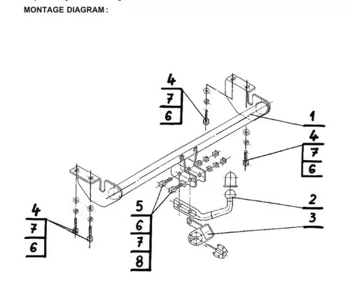 Swan neck tow bar for - swan,