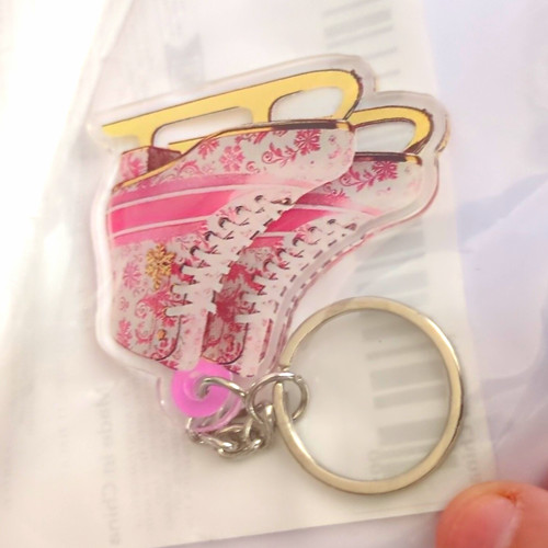 Pink acrylic ice skate - ice,