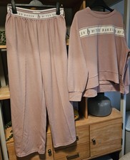 Ted Baker ladies loungewear set size 12 pink ribbed cost £78