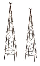 Metal Garden Plant Obelisks Planter Climbing Supports Frame Pyramids Rust Effect