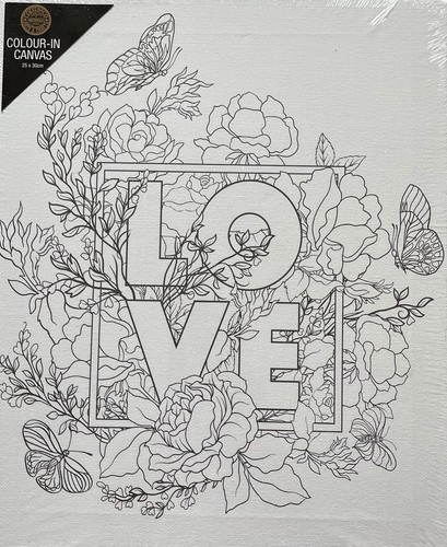 Colour canvas wooden - colour-in,