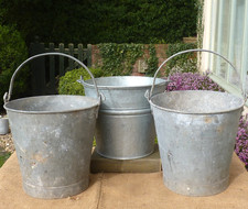 Galvanised metal bucket