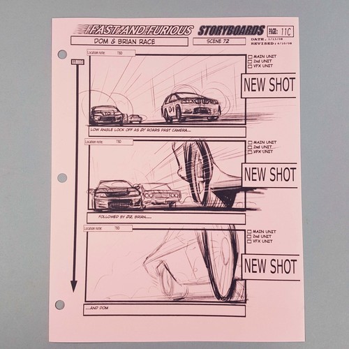 Fast furious storyboard dom - &,
