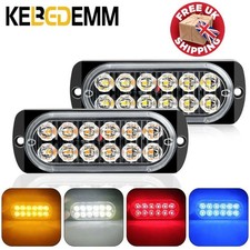 2X 6" Oval White 22 LED Trailer Truck Reverse Backup Tail Lights Clear Lens 12V