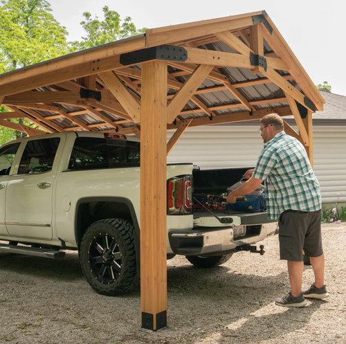 Large wooden car - car, outdoor