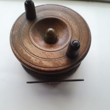 Vintage wooden Fishing reel with brass fittings