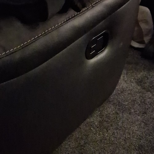Black leather padded reclining - black,
