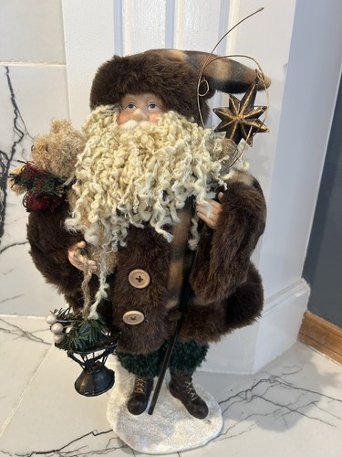 Rustic woodland santa figurine - woodland,
