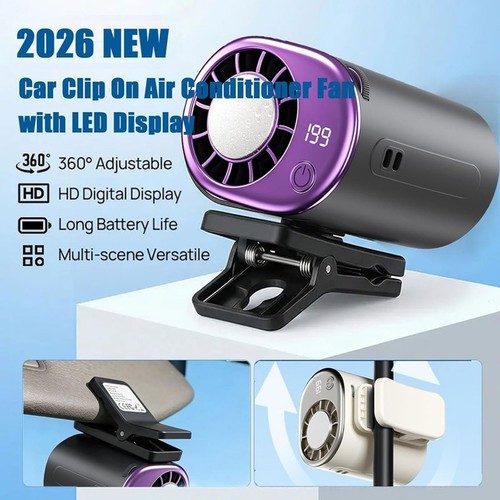 Car clip air conditioner - on,