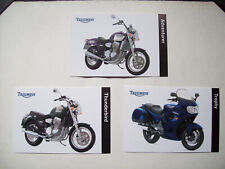 TRIUMPH MOTORCYCLES Sales Postcards x3, 3864230, 3864235, 3864240 Classic Bike