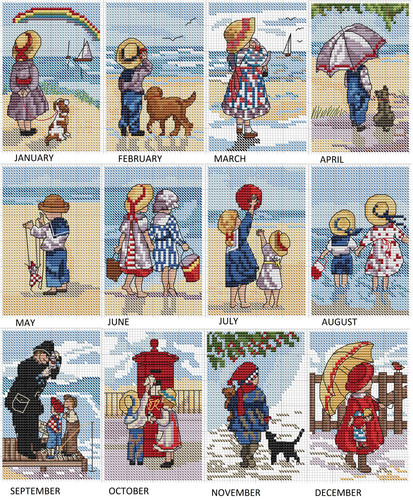 Calendar counted cross stitch - cross,