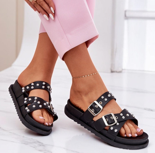 Ladies chunky sole black - sole,