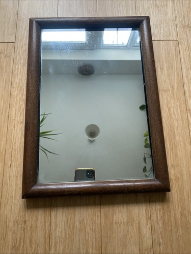 Vintage oak framed wall - oak, mirror