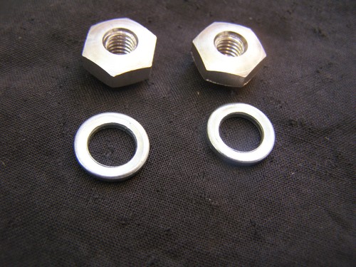 Skyway brake shoes - 6mm, nuts