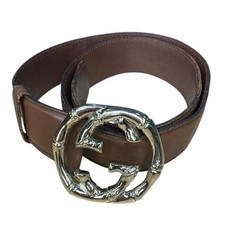 34. Gucci Brown Leather Gold