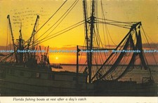 D212243 Florida Fishing Boats at Rest After a Day Catch Plastichrome Colourpictu