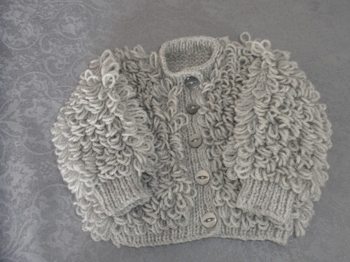 Baby loopy cardigan - loopy, silver