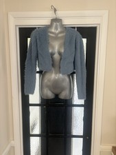 Zara Dusty Blue Fluffy Cropped