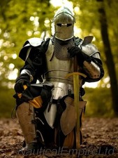 Medieval Barbuta Knight Full Suit of Armor – Crusader Cosplay Halloween Costume