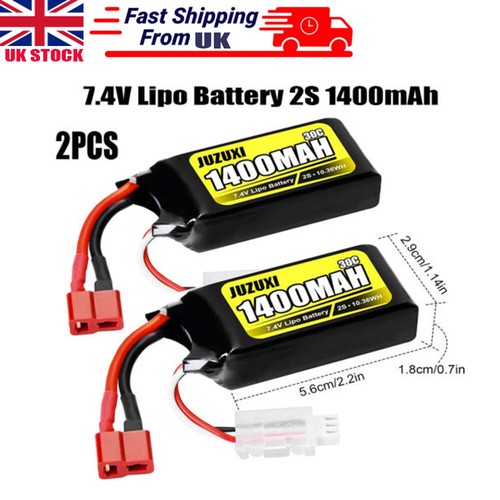 1400mah 4v lipo - 2x, 7.4v