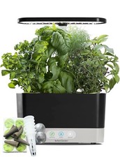 AEROGARDEN HYDROPONICS,6 POD HARVEST GARDEN GROWING SYSTEM BLACK MODEL 200690BLK