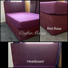 Luxury Elite Chenille Elasticated Divan Bed Base Cover Wrap OR Headboard Cover