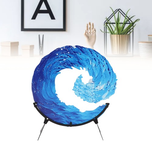 Blue wave acrylic - acrylic, sculpture