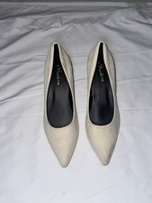 Cream Suede Kitten Heels