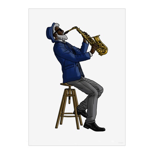 Jazz musician wall art - musician',