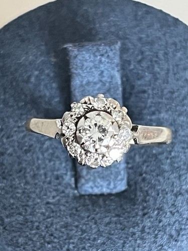 8ct gold platinum - platinum, halo