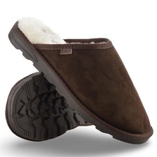 Mens Slippers Fur Lined