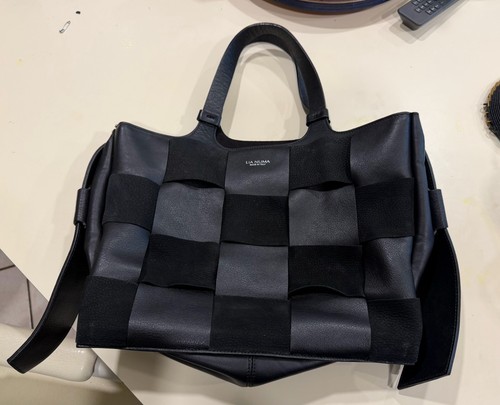 Lia numa woven black leather - lia,