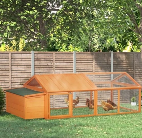 Pawhut wooden chicken run - pawhut, with