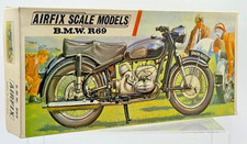 Vintage Airfix Red Stripe (1969) Series 4 1/10 BMW R69 #4636 Plastic Model Kit
